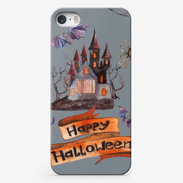 Чехол iPhone «Happy Halloween. Счастливого Хелоуина. Постер-открытка символика Хелоуина»