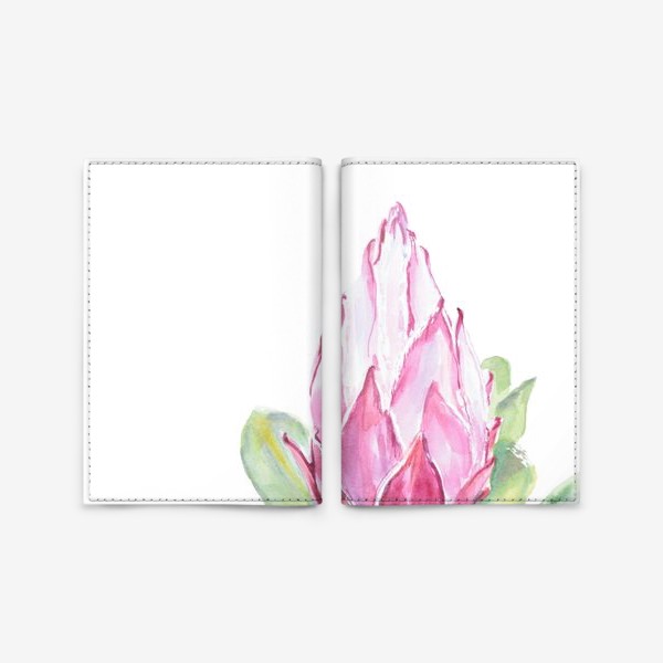 Обложка для паспорта «Акварель. Экзотический цветок.»