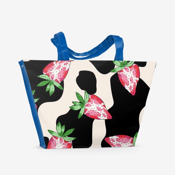 Пляжная сумка «Клубничная корова»