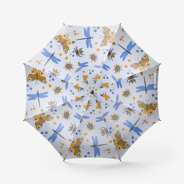 Зонт «Насекомые (божья коровка, бабочка, стрекоза, жуки)»