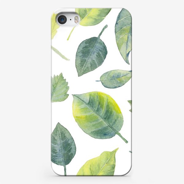 Чехол iPhone «Акварельные листья. Листва деревьев. Береза, клен. Акварель»