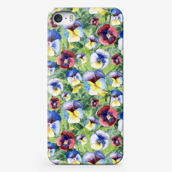Чехол iPhone «Акварельные цветы. Фиалка. Виола. Акварель»