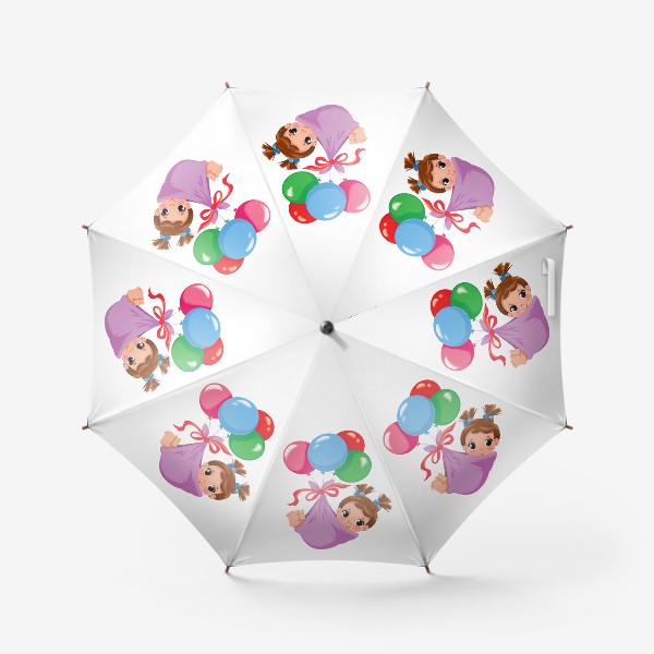 Зонт «малышка в шариках»