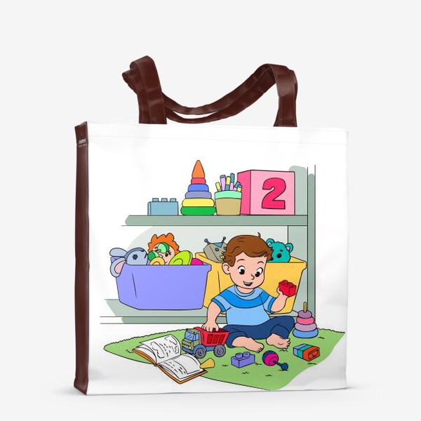 Сумка-шоппер «Ребенок в детской комнате»