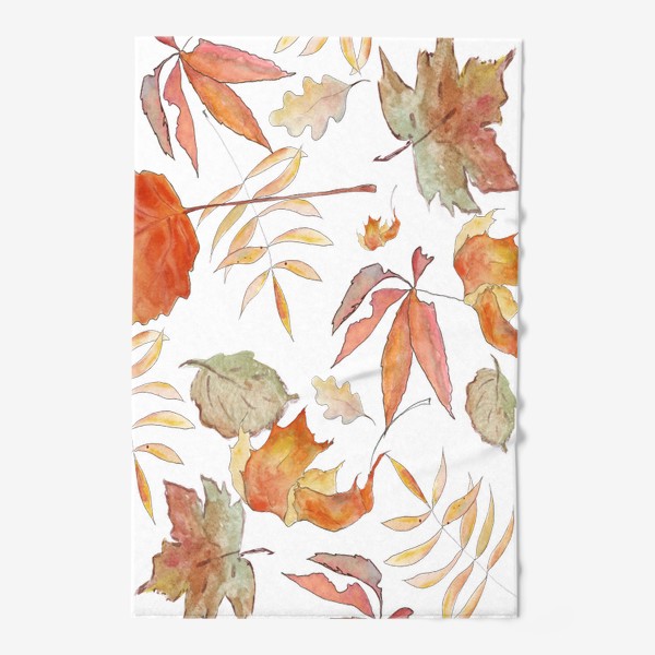 Полотенце &laquo;Золотая осень. Паттерн "Падающие листья"&raquo;