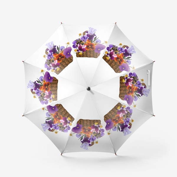Зонт «Корзина цветов Весна»
