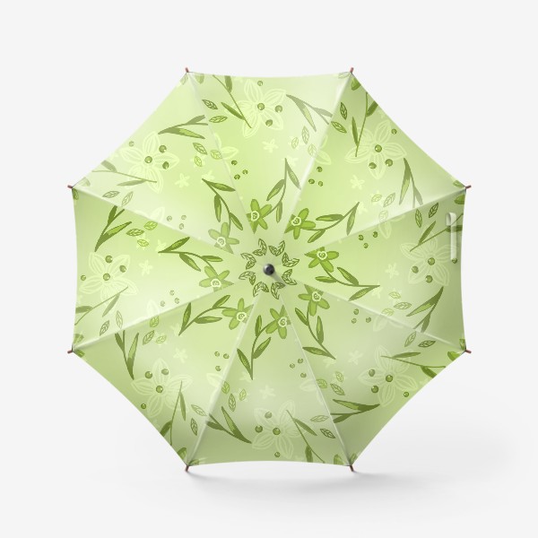 Зонт «Зелёные нарциссы»