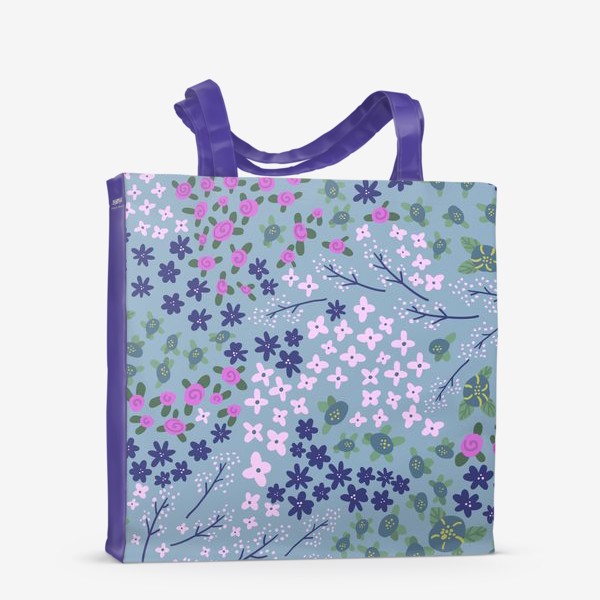 Сумка-шоппер «Нежное цветущее поле в стиле японского кимоно»