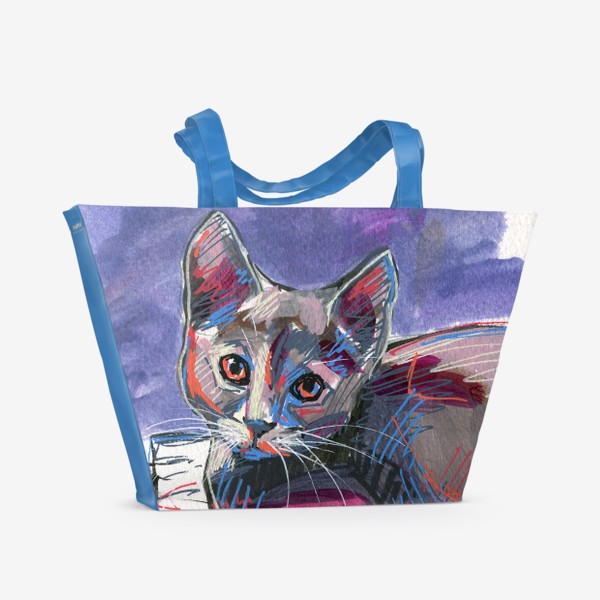 Пляжная сумка «Gray kitten»