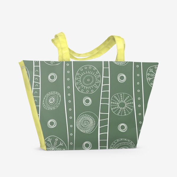 Пляжная сумка «абстрактные круги и полоски»