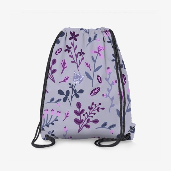 Рюкзак «Цветочки-веточки на светлом»