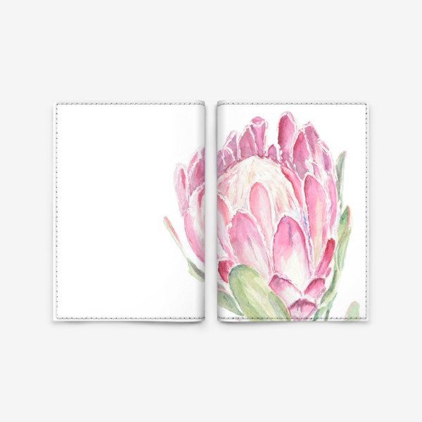 Обложка для паспорта «Протея. Акварельный цветок»