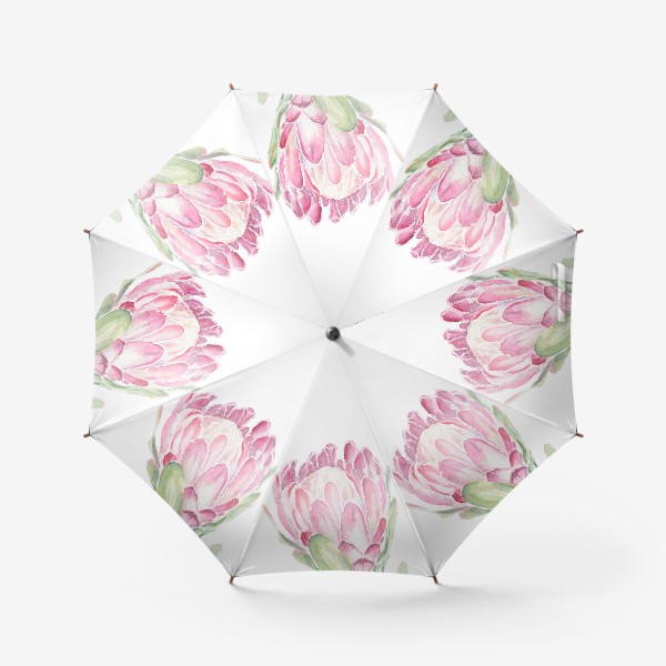 Зонт «Протея. Акварельный цветок»