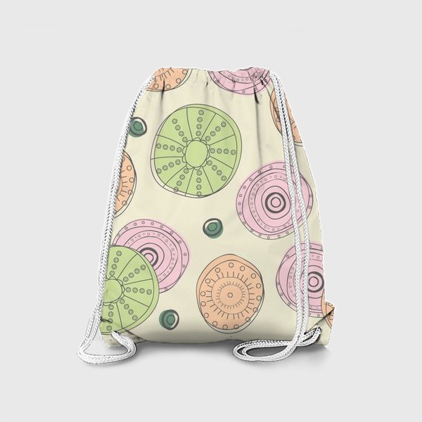 Рюкзак «абстрактные цветы,круги»