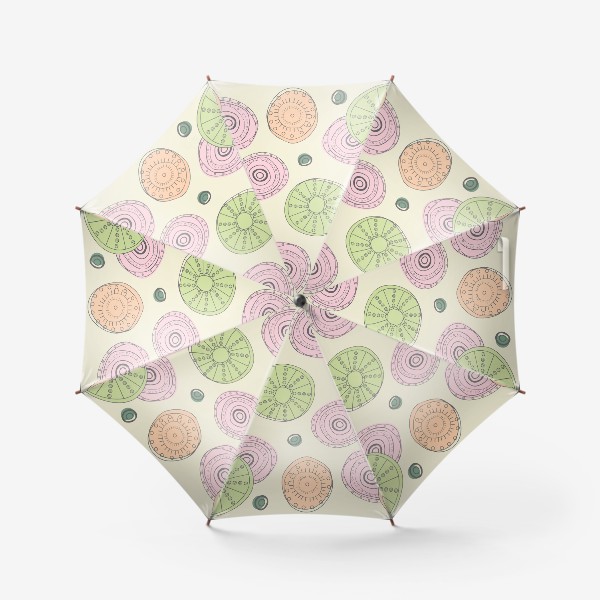 Зонт &laquo;абстрактные цветы,круги&raquo;