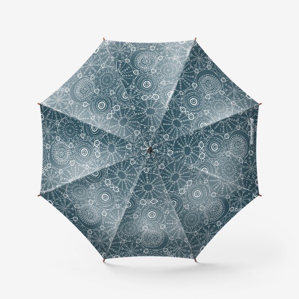 Зонт «абстрактные цветы,снежинки»