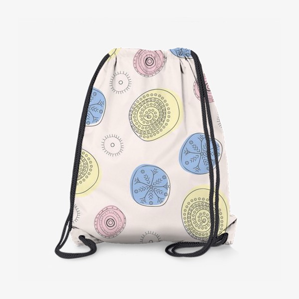 Рюкзак «абстрактные круги,цветы»