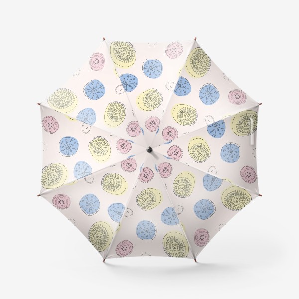 Зонт «абстрактные круги,цветы»