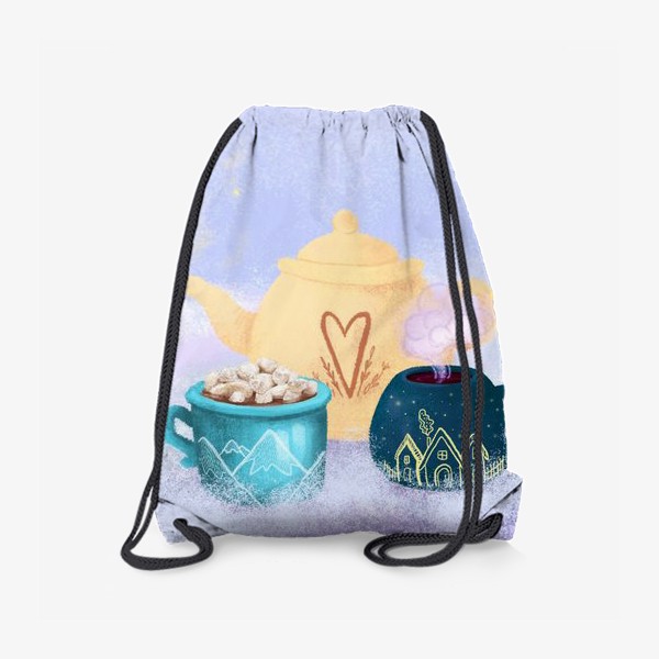 Рюкзак «зимний чайник и кружечки»