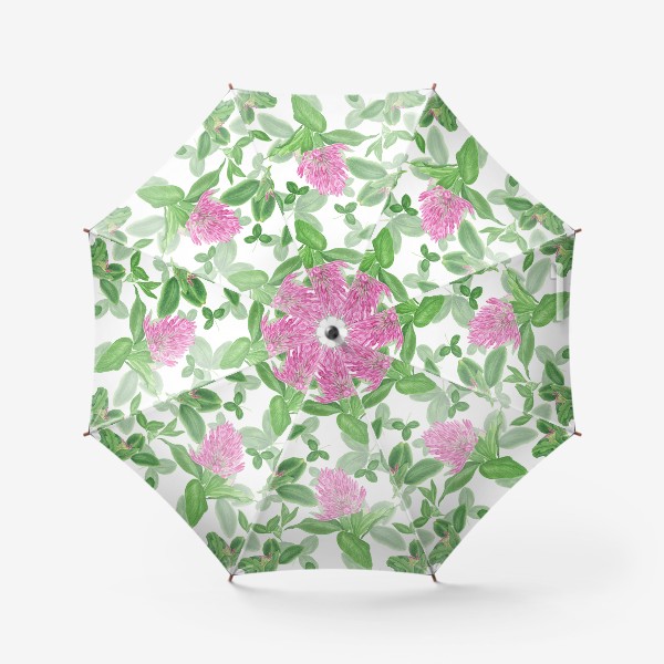 Зонт «Цветы и листья клевера»