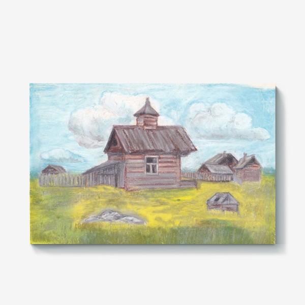 Холст &laquo;Pastel painting rural landscape&raquo;