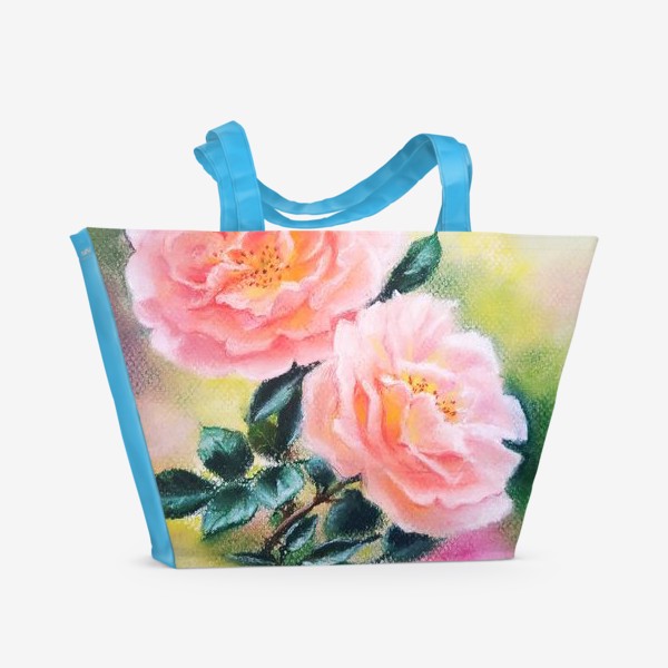 Пляжная сумка «Чайные розы »