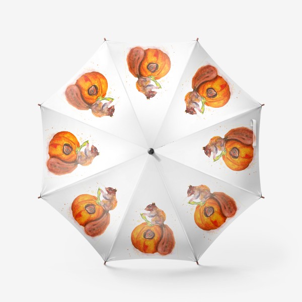 Зонт «Белочка и тыква»