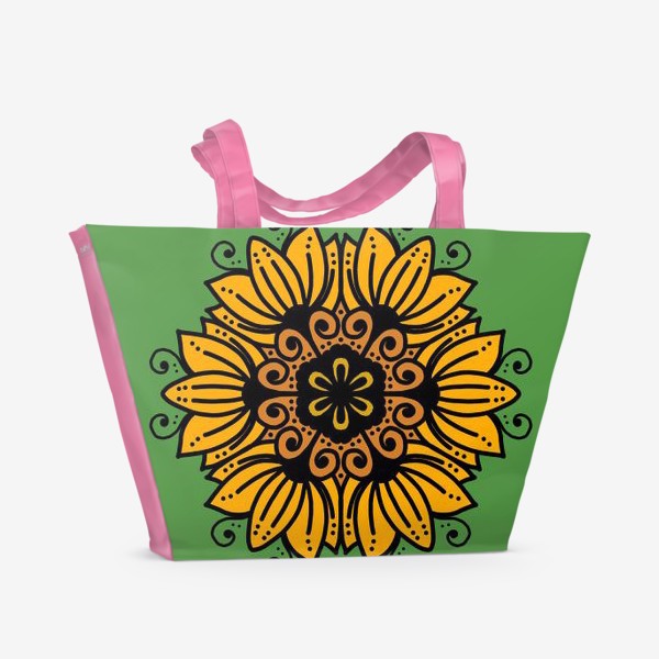 Пляжная сумка «Экзотический оранжевый цветок - лилия»