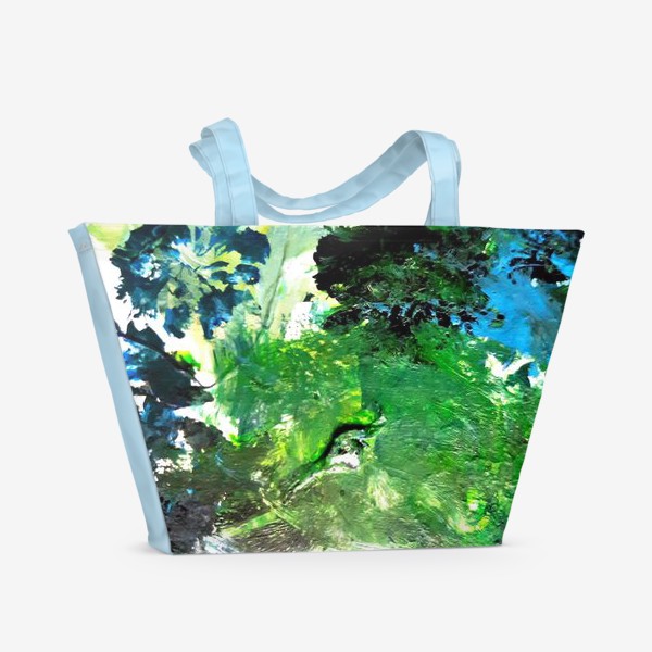 Пляжная сумка «Абстракция с растениями»