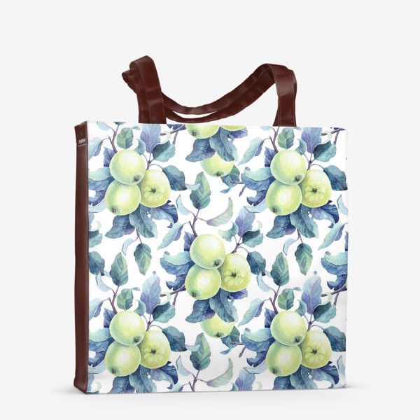 Сумка-шоппер «Зеленые яблоки паттерн»