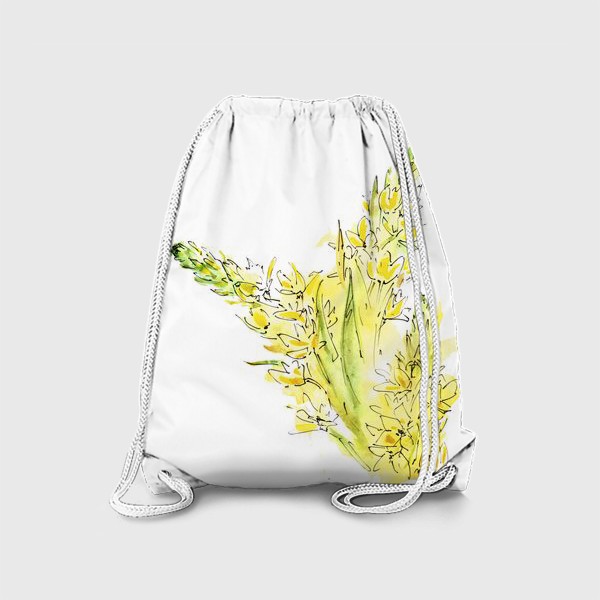 Рюкзак «Желтые цветы. Акварель.»