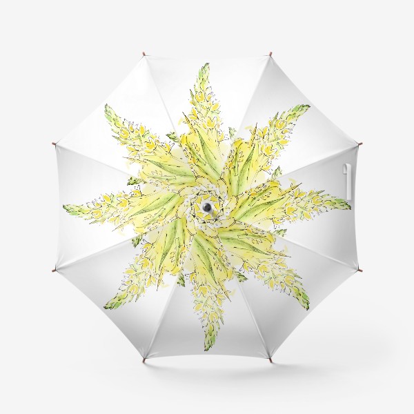Зонт «Желтые цветы. Акварель.»