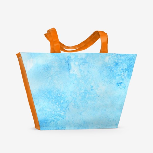 Пляжная сумка «Акварельное пятно голубое.»