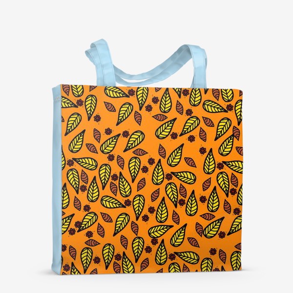 Сумка-шоппер «Золотая осень, пожелтевшие листья, паттерн »