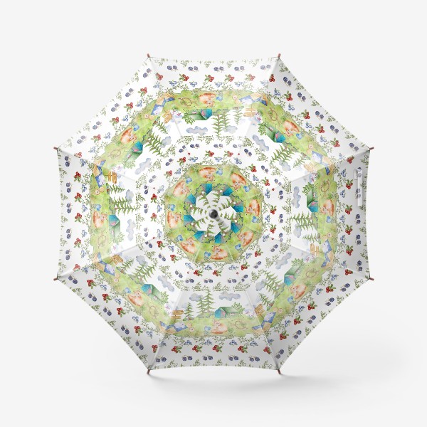 Зонт «Поход бесшовный рисунок»