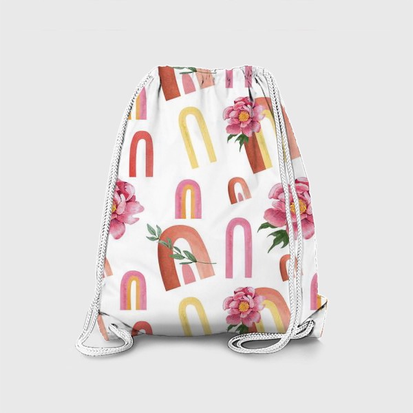 Рюкзак &laquo;разноцветные радуги с цветами в стиле бохо&raquo;