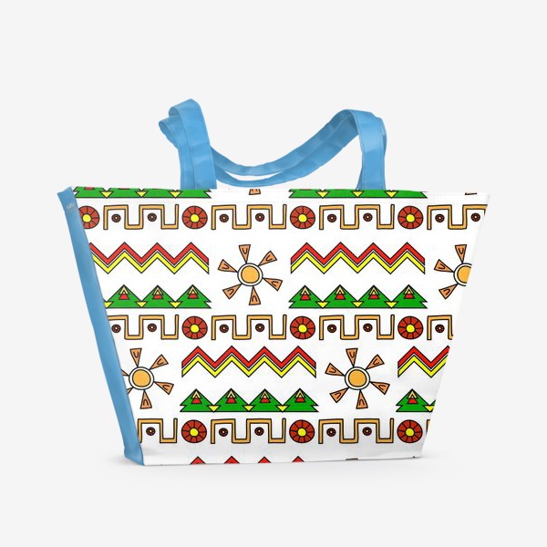 Пляжная сумка «этнический племенной узор»