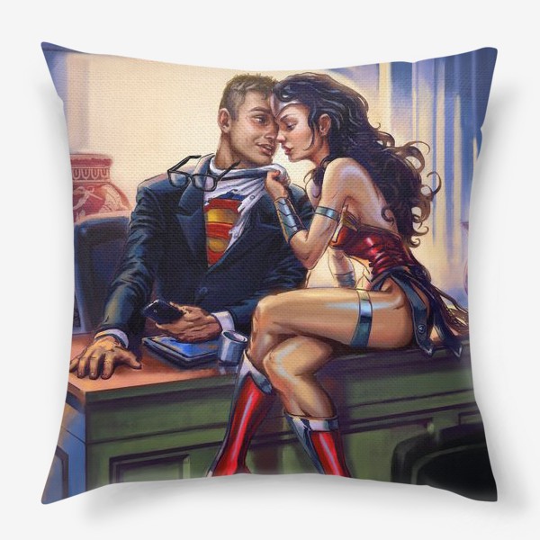 Подушка «Влюбленная пара, бизнесмен и красавица»