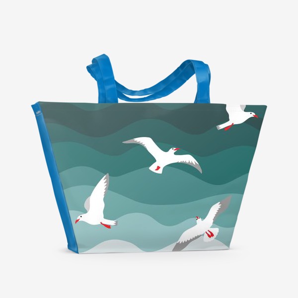 Пляжная сумка «Чайки над морем»