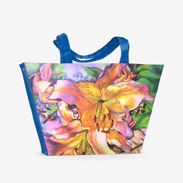 Пляжная сумка «фантастическая лилия»