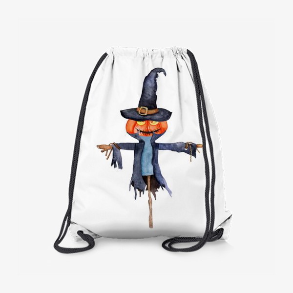 Рюкзак «Акварель пугало Halloween scarecrow. Pumpkin head.»