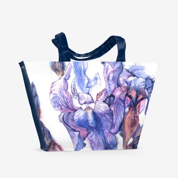 Пляжная сумка «ультрамариновые ирисы»