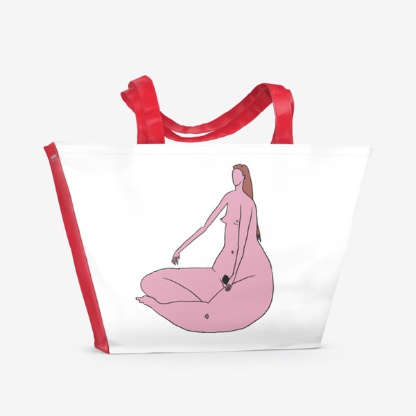 Пляжная сумка «Женщина сидит»