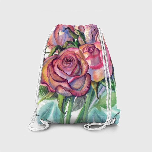 Рюкзак «розы розовые , букет»