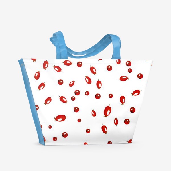 Пляжная сумка «шиповник ягоды»
