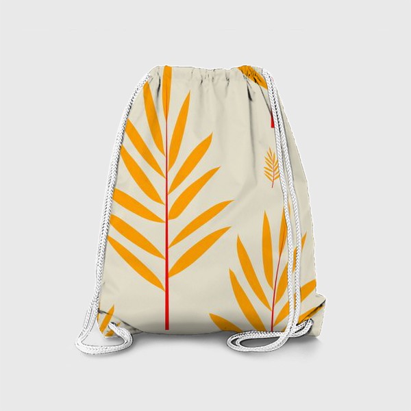 Рюкзак «тропические листья,перья»