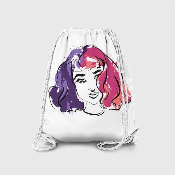 Рюкзак «Viola | Color hair | Fashion cкетч»