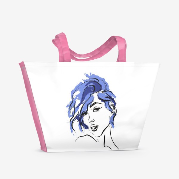 Пляжная сумка «Storm | Color hair | Fashion cкетч»