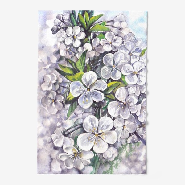 Полотенце «белая вишня в цвету»