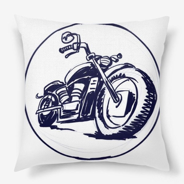 Подушка «Скетч Мотоцикл»